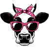 Kuh mit Sonnenbrille