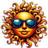 Sun with Sunglasses
