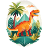 Dinosaurs in the jungle