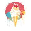Ice cream cone graffiti