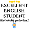 Excellent English student