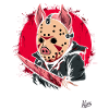 Lustiges Schlitzer-Horror-Schwein