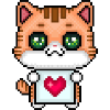 Pixel Loving Kitten