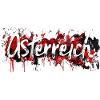 Österreich / Schriftzug mit Farbklecksen
