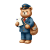 Ourson Facteur préféré - Métiers de la poste