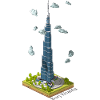 Geometric low poly Burj Khalifa