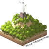 Géométrique low poly Christ Rédempteur