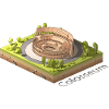 Geometric low poly the Colosseum