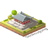 Geometric low poly Deoksugung