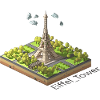 Geometric low poly Eiffel Tower