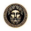 Ancient Greek mythological face