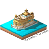 Geometric low poly Golden Temple