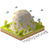 Geometric low poly Hollywood sign