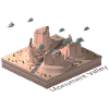 Geometric low poly Monument Valley