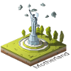 Geometrisches Low-Poly Das Mutterland ruft