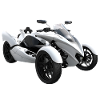 Tricycle blanc froid