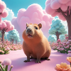 Capybara in the Magic Garden