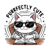 CAT PURRFECTLY CUTE