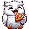 Eule Schneeeule Pizza Pizzaliebhaber