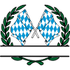 Flags Bayern laurel wreath banner
