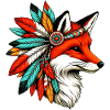 Renard amérindien Peau rouge américaine