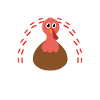 Turkey Bowling Pin Thanksgiving