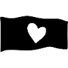 Heart Flag Love Symbol Shape