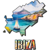 Carte à l’aquarelle Ibiza