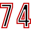 74 Number Years Jersey