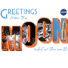 NASA hilsner fra månen Holiday Card Design