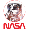 NASA Logo En Astronaut In Galaxie Ontwerp