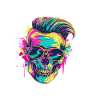 Techno Skull Party Hairstyle