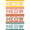 Cat themed MEOW print