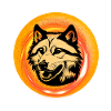 Leuchtender Wolf im Kreis