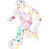 Soccer Player Line Art