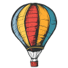 Montgolfière rétro
