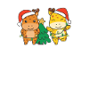 Giraffe Christmas Winter Animals Giraffes