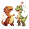 Two funny dinosaurs