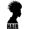 Silouette d’une chevelure