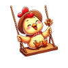 Chicken Chick Rocking Playground Joy