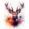 Cerf à l’aquarelle