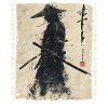 Samurai Fighter - Illustration japonaise Ukiyo-e