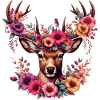 Deer with Flowers
