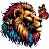 Lion and Butterfly