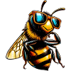 Bee with Sunglasses