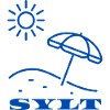 SYLT Sun and Beach Umbrella Illustration