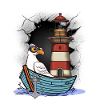 Måge Maritime måger Havfugle Fyrtårn