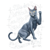 Katze Russisch Blau Geschenk