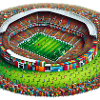 Buntes Fußballstadion