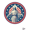 Patriotic American Jesus